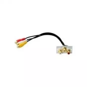 Kindermann 7444000530 Modulare Frontplatte Snap-In, 3x RCA