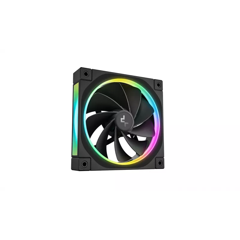 DeepCool FL12R 3-in-1 120-mm-Gehäuselüfter (3er-Pack), Reverse, 4-Pin-PWM, 500-2150 U/min, FDB, Schwarz