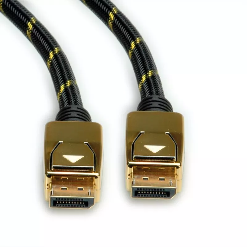 ROLINE 11.04.5921 DisplayPort-Kabel 2 m Schwarz - Gold (11.04.5921)
