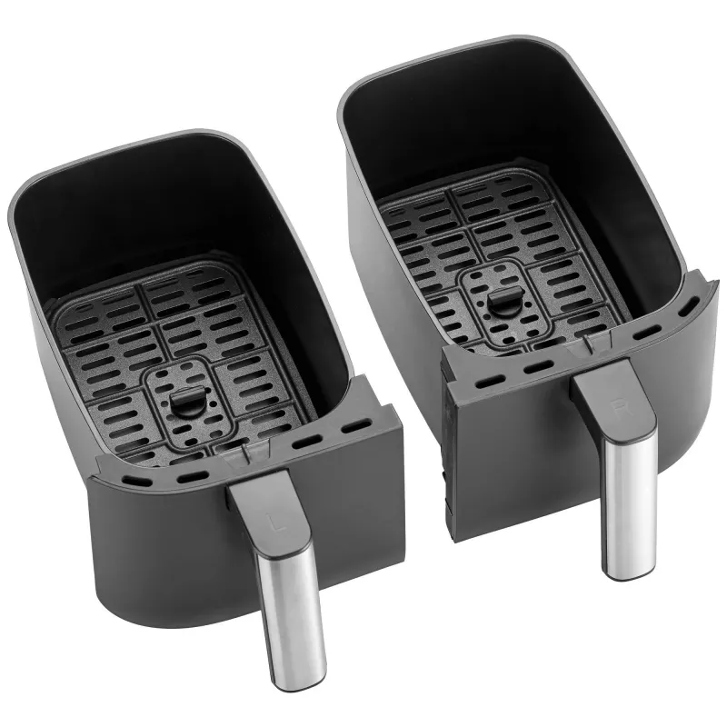 Heißluftfritteuse Severin FR 2453 Double 3,25 L 2850 W Schwarz Silber