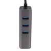 Akyga AK-AD-66 USB-C-Hub mit 3x USB 3.0 und Gigabit-Ethernet, 15 cm, schwarz