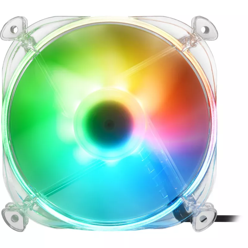 Sharkoon SHARK Disc RGB 120-mm-Gehäuselüfter, transparent