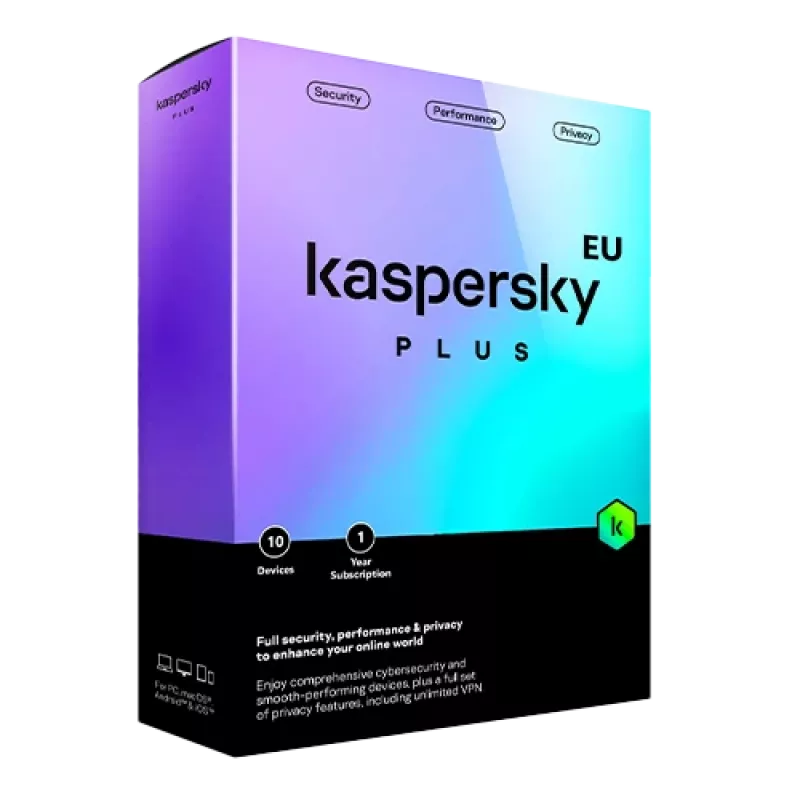 Kaspersky Plus | 10 Geräte | 1 Jahr | EU
