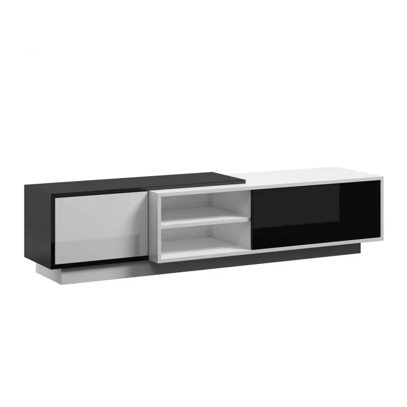 Cama TV-Schrank SIGMA1 180 weiß/schwarz glänzend