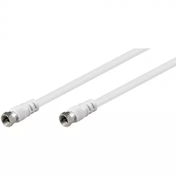 Wentronic Goobay SAT-Verbindungskabel, Weiß, 5 m – F-Stecker auf F-Stecker (11725)
