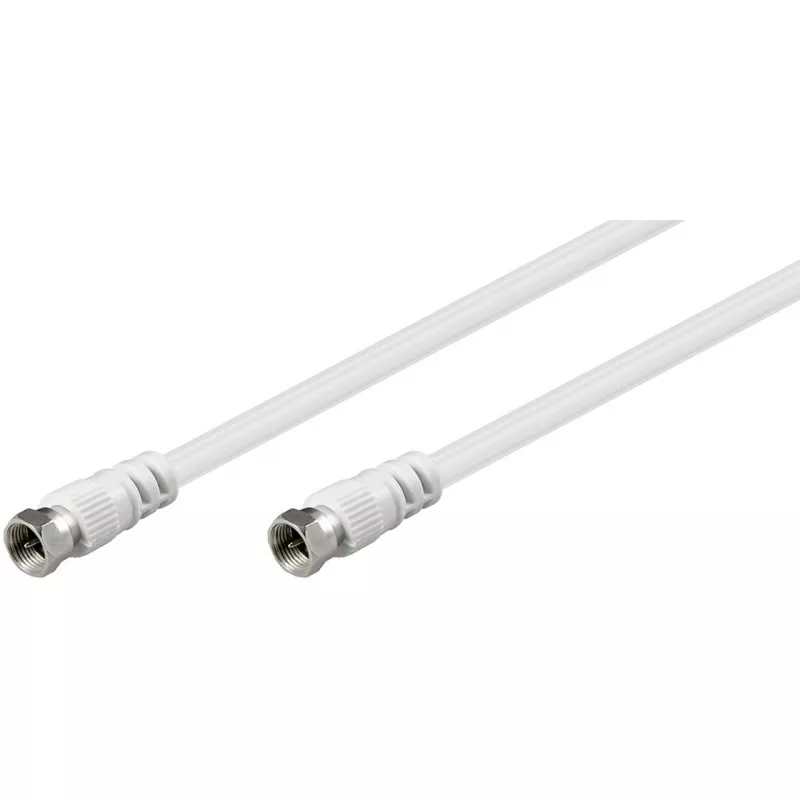Wentronic Goobay SAT-Verbindungskabel, Weiß, 5 m – F-Stecker auf F-Stecker (11725)