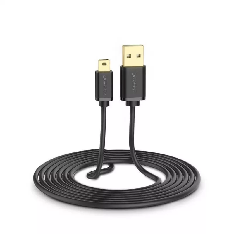 USB-Kabel UGREEN US132 Mini-USB 1 m — schwarz, 480 Mbit/s, schnelles Laden