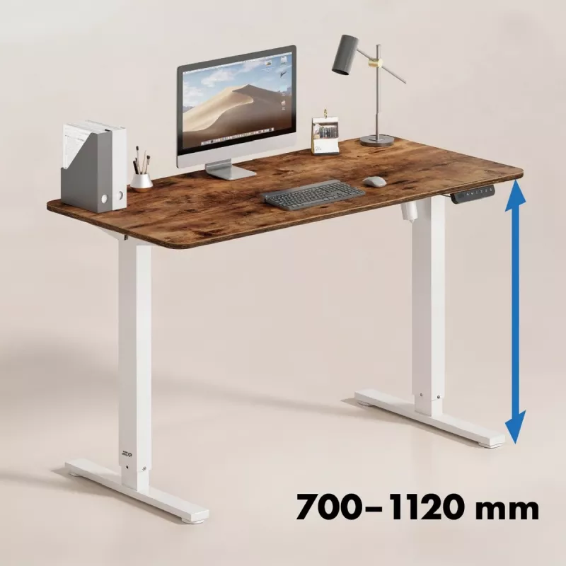 Elektrisch höhenverstellbarer Schreibtisch ergo office ER-400 W — max. Höhe 1160 mm, max. Belastung 80 kg