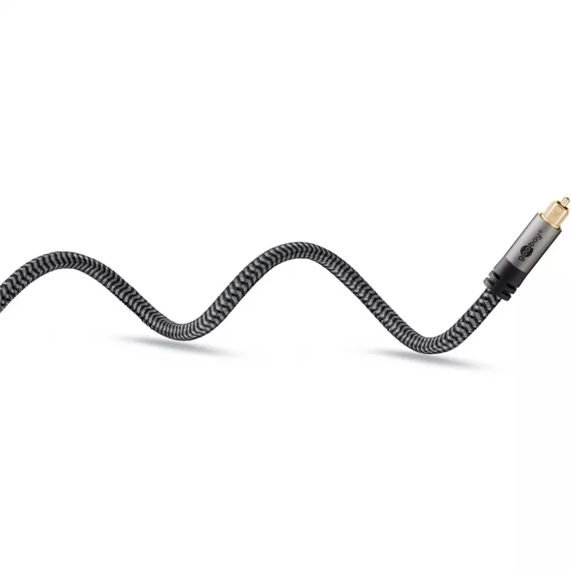 Plus Toslink-Kabel (schwarz/silber, 5 Meter)