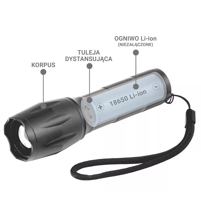 everActive FL600 LED-Taschenlampe, 600 lm, CREE XM-L2, 18650 / 3x AAA
