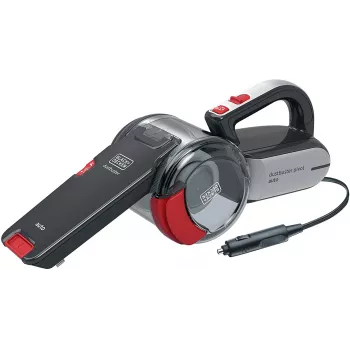 Handstaubsauger Black & Decker PV1200AV — Trocken-Polsterreiniger, 12 V, 0,44 L, 12,5 W, 5 m Kabel, grau/rot