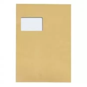 MAILmedia 80012160 Kartonrückentasche C4, mit Fenster, braun