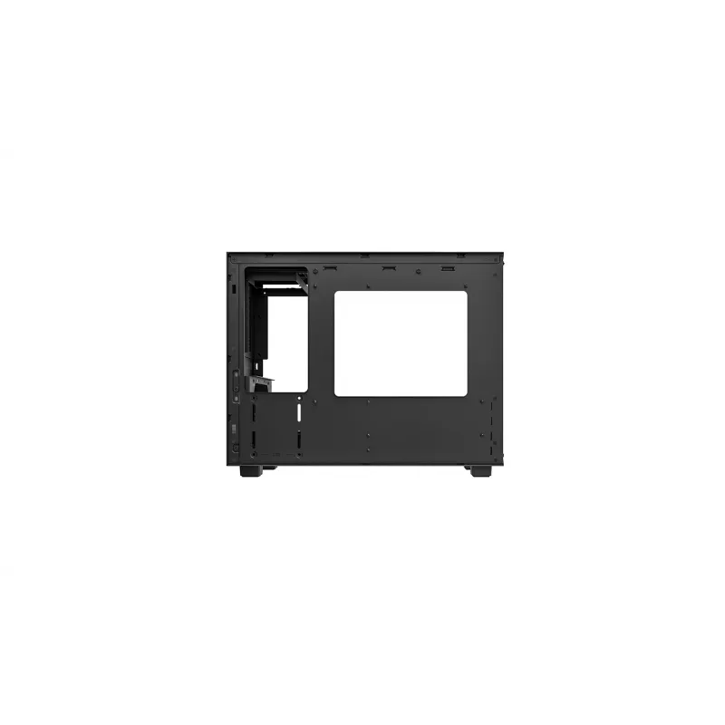 DeepCool CH160 PLUS R-CH160-BKNGM0-G Small-Form-Factor-(SFF)-PC-Gehäuse, Mini-ITX/Micro-ATX, Hartglas, schwarz