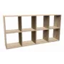 Top E Shop MALAX 2X4 SONOMA Bücherregal für das Wohnzimmer