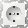 gira SCHUKO-Steckdoseneinsatz System 55 Reinweiß Modell 445303, für System 55 Rahmen