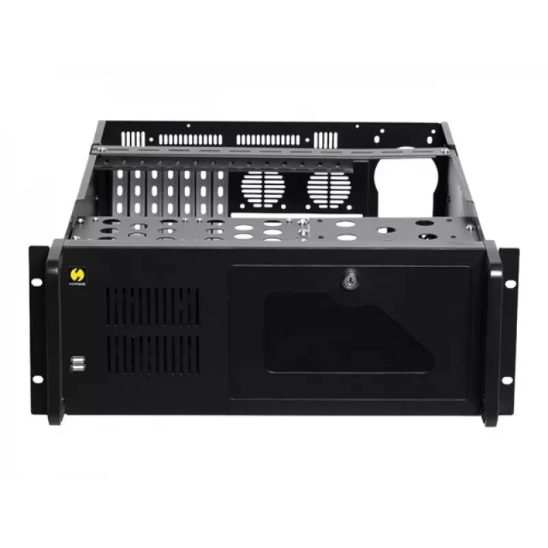 Netrack NP5104 19-Zoll 4U Rackmount Server-Gehäuse, microATX/ATX/eATX, 530 mm tief