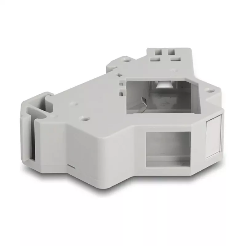 DeLOCK 67043 Keystone Halterung für Hutschiene mit Erdung, grau