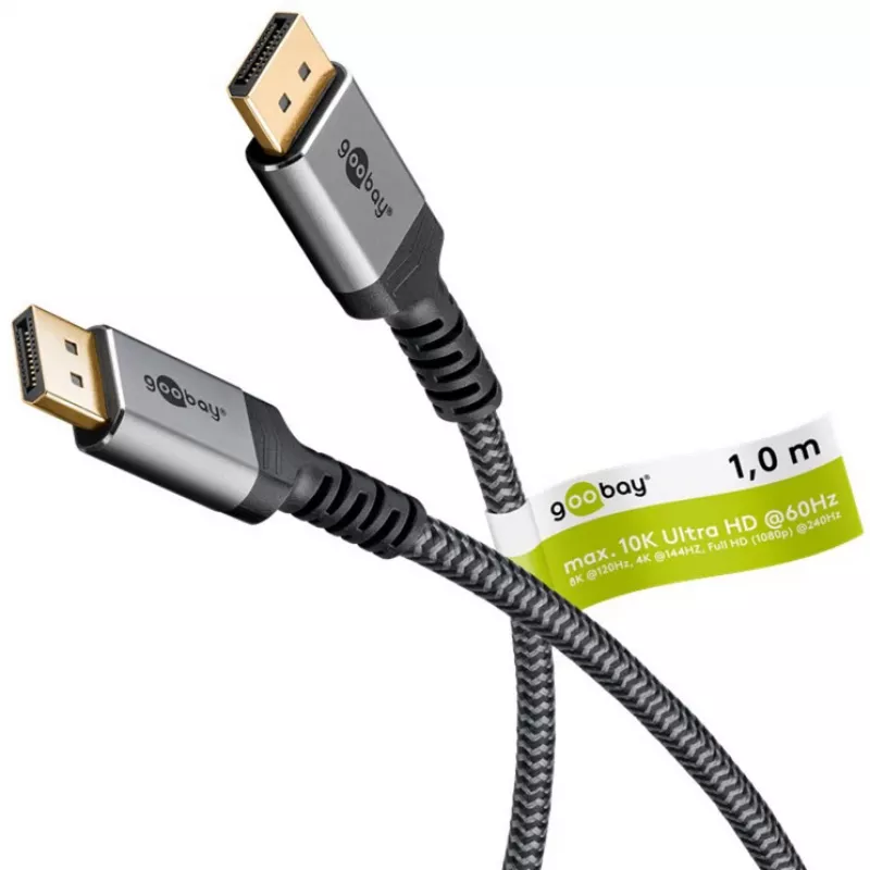 Goobay DisplayPort-Kabel 2.0/2.1, 54 Gbit/s | 75679 | DisplayPort auf DisplayPort