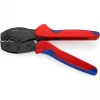 Knipex 97 52 36 PreciForce Crimpzange 220 mm, 0,5–6,0 mm², 3 Crimpnester, Rot/Blau
