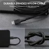 AUKEY CB-AL05 Lightning-auf-USB-A-MFi-Nylonkabel, 2 m, Schwarz