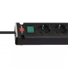 Brennenstuhl Bremounta Steckdosenleiste, 5-fach, 2x USB-C, 3 m, Schwarz