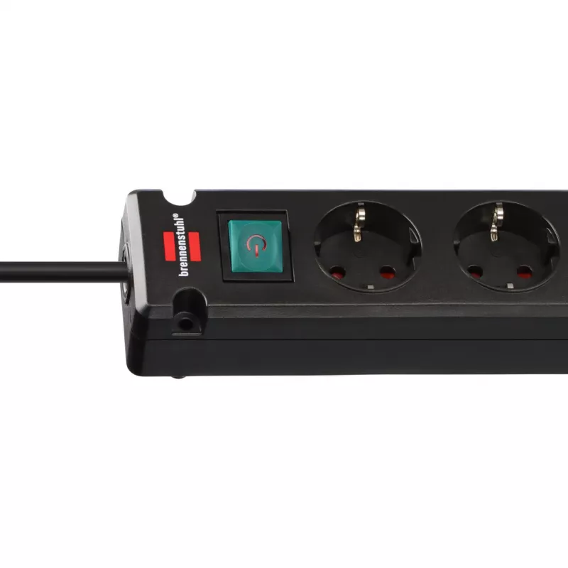 Brennenstuhl Bremounta Steckdosenleiste, 5-fach, 2x USB-C, 3 m, Schwarz