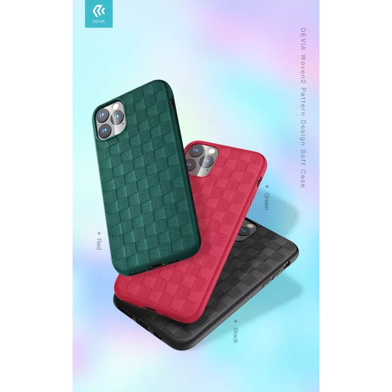 Schutzhülle Devia Woven2 für iPhone 11 Pro, grün