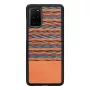 Handyhülle man and wood für Samsung Galaxy S20+ — braun kariert mit schwarzem Rand