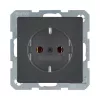 Steckdose Typ F berker 47436086 — 16 A, 250 V, anthrazit, Duroplastgehäuse