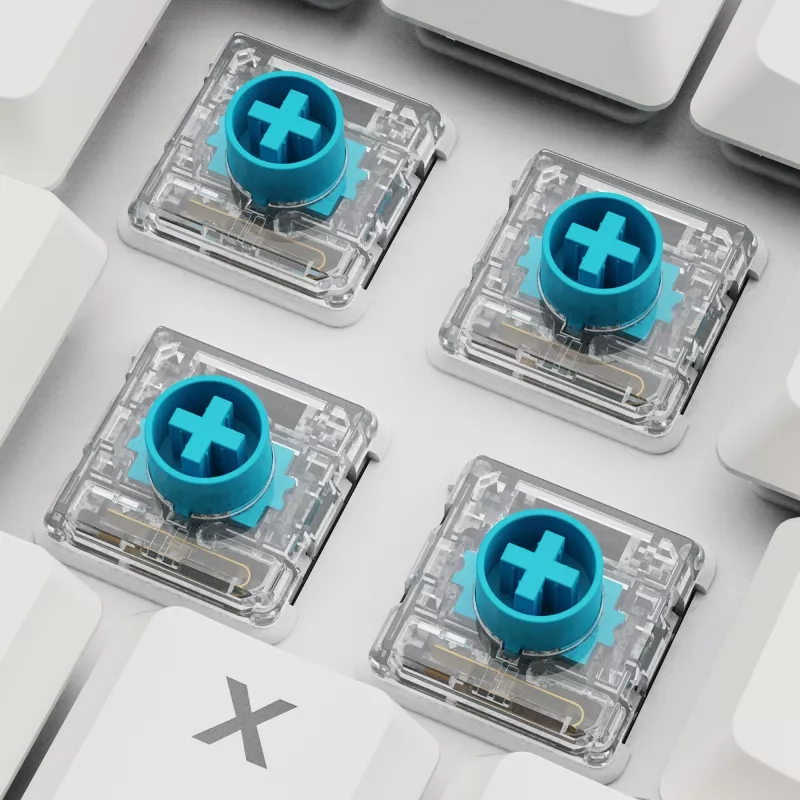 Sharkoon PureWriter W65 kabellose Tastatur, QWERTZ Deutsch, Weiß, Kailh Choc V2 Red