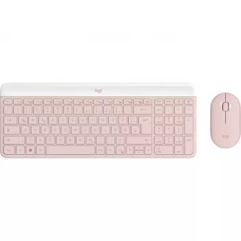 Logitech Slim Wireless Combo MK470 - Tastatur-Maus-Set - Funk - 2,4 GHz - QWERTY - rosé (920-011314)