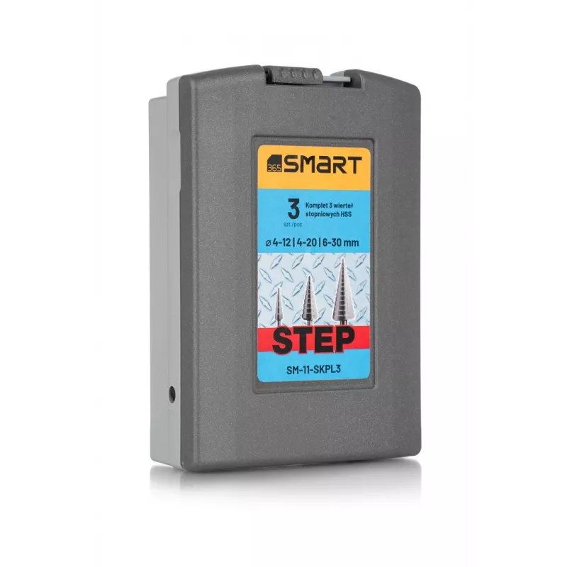 Smart Stufenbohrer-Set, HSS, 3 Stk., 4-12 / 4-20 / 6-30 mm, SM-11-SKPL3