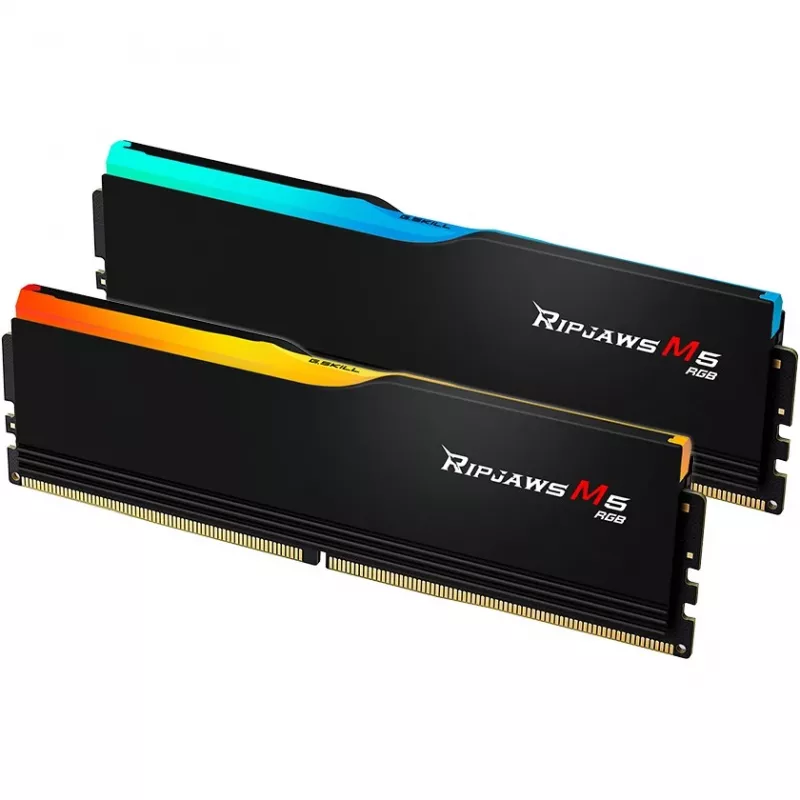 DIMM 32 GB DDR5-5200 (2x 16 GB) Dual-Kit, Arbeitsspeicher schwarz, F5-5200J4040A16GX2-RM5RK, Ripjaws M5 RGB, INTEL XMP