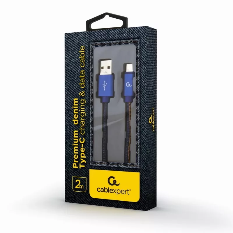 USB-2.0-Kabel GEMBIRD USB A auf USB C 2 m, 0,48 Gbit/s, 2,1 A, blau