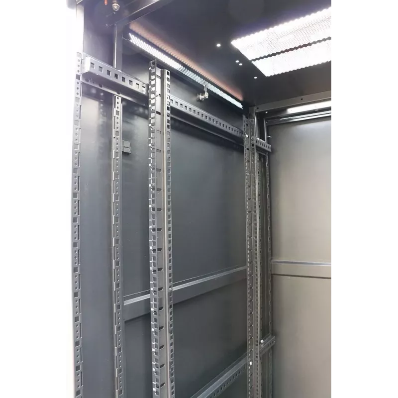 Freistehender Schrank Extralink 42U 800X800 STANDING RACKMOUNT CABINET SCHWARZ 1400 kg Kapazität
