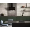 Vertikale Eco Duo Glas Wand-Dunstabzugshaube Schwarz