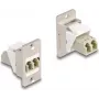 Delock 67169 Panel Mount Keystone Modul, LWL LC Duplex Buchse auf Buchse, konisch