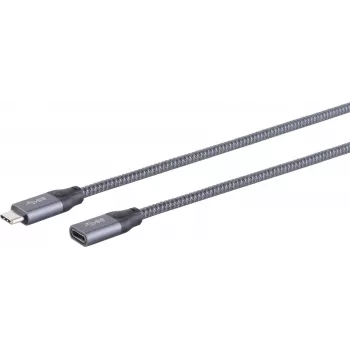USB-Kabel S/CONN 13-46020 USB 3.2 Gen 2x2 1 m USB-C Schwarz