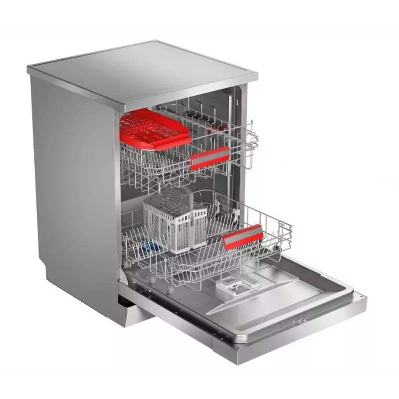 Toshiba DW-14F5EE(S)-PL freistehender Geschirrspüler, 60 cm, 14 Maßgedecke, Silber