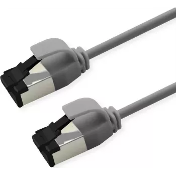 ROLINE S/FTP Patchkabel Cat.8.1, schlank, PoE, Grau, 2m (21.15.3402)