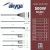 Akyga Basic AK-B1-500 ATX-Netzteil 500 W, 120-mm-Lüfter, passive PFC, Grau
