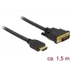 Videokabel-Adapter DeLOCK 85653 1,5m HDMI Typ A DVI Schwarz