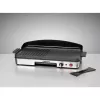 Elektrischer Tischgrill Rommelsbacher BBQ 2003 — 1900 W, 50×25 cm, gerippt + Teppanyaki, stufenloser Thermostat, silber/schwarz