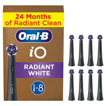 Oral-B IO Series Radiant Weiß Schwarz Original Bürstenköpfe zur Zahnaufhellung 8