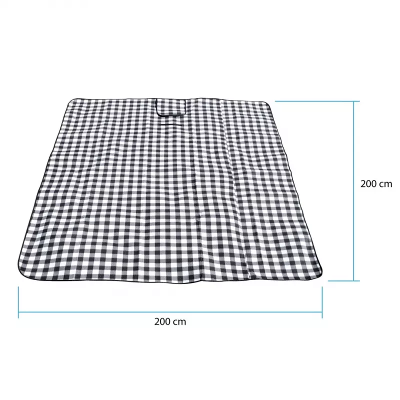 Picknickdecke PROMIS KP250, grün gestreift, 200 x 150 cm