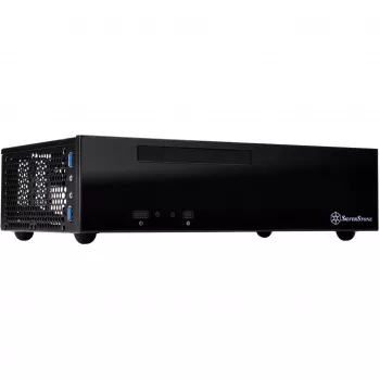 SilverStone MILO ML09 - Desktop - Mini-ITX - ohne Netzteil (SFX12V) - Schwarz - USB/Audio (SST-ML09B)