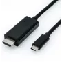 Videokabel-Adapter USB-Typ-C HDMI Schwarz ROLINE 11.04.5840 1 m