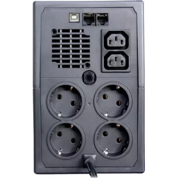 Unterbrechungsfreie Stromversorgung ORVALDI ID2K0CH Line-Interactive 2 kVA / 1200 W, 24 V, 9 Ah Batterien, LCD, USB, kompakt schwarz