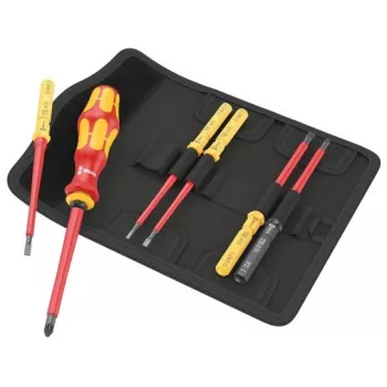 Wera 05006601001 Kraftform Kompakt VDE 7 Universal 2 Schraubendreher-Set, VDE Wechselklingen