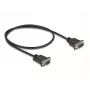DeLOCK Serielles Kabel RS-232 D-Sub9 Stecker auf Stecker 0,5 m Schwarz